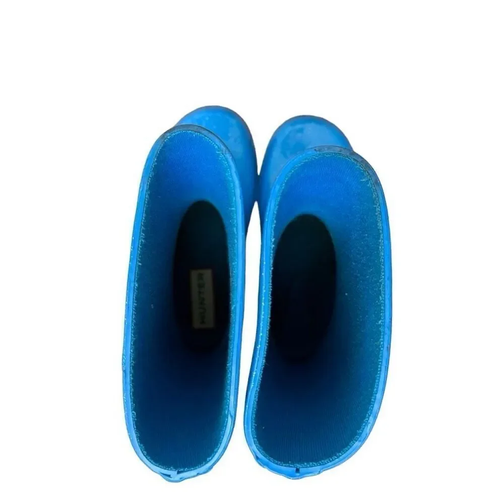 Hunter Original First Classic Starcloud Short Rain Boots Blue Size US 10 Kids
